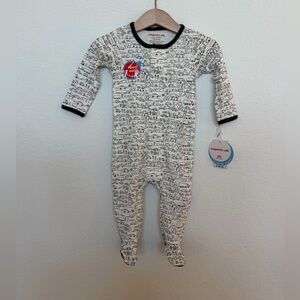 Magnetic Me Pajamas 3-6M NWT Vehicles Black and white Going Places